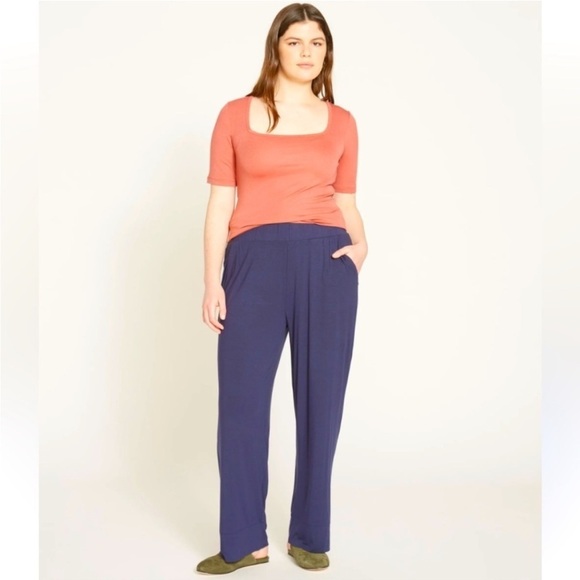Universal Standard Jersey Pull-On Navy Modal Loungewear Lounge Comfy‎ Pants - Picture 1 of 13